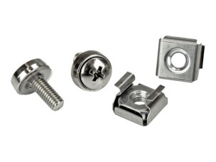 StarTech.com Rack Screws - 20 Pack - Installation Tool - 12 mm M5 Screws - M5 Nuts - Cabinet Mounting Screws and Cage Nuts (CABSCRWM520) - rack screws and nuts