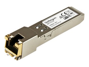 StarTech.com HPE J8177C Compatible SFP Module, 1000BASE-T, SFP to RJ45 Cat6/Cat5e, 1GE Gigabit Ethernet SFP, RJ-45 (Copper) 100m, HPE 1810, 1820, 2530, 1Gbps Mini GBIC Transceiver SFP - Lifetime Warranty (J8177CST) - SFP (mini-GBIC) transceiver module - 1