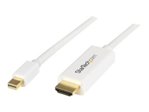 StarTech.com Mini DisplayPort to HDMI Converter Cable - 6 ft (2m) - mDP to HDMI Adapter with Built-in Cable - (M / M) Ultra HD 4K (MDP2HDMM2MW) - adapter cable - DisplayPort / HDMI - 2 m