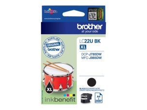 Brother LC22UBK - XL - black - original - ink cartridge