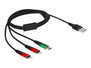 Delock 3 in 1 charge-only cable - 1 m