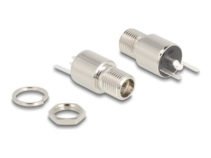 Delock - power connector - DC jack 5.5 mm x 12 mm (ID: 2.5 mm)