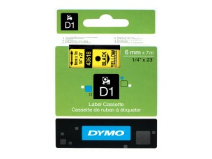 DYMO D1 - label tape - 1 cassette(s) - Roll (0.6cm x 7m)