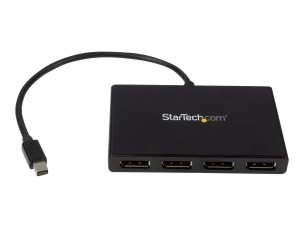 StarTech.com 4 Port Mini DisplayPort MST Hub - 4K 30Hz - Mini DP to DisplayPort Splitter for Multiple Monitors - mDP to DP (MSTMDP124DP) - video splitter - 4 ports