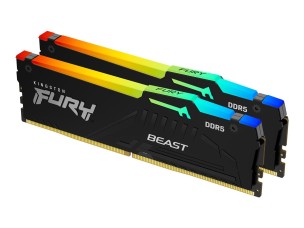 Kingston FURY Beast RGB - DDR5 - kit - 64 GB: 2 x 32 GB - DIMM 288-pin - 6400 MHz / PC5-51200 - unbuffered