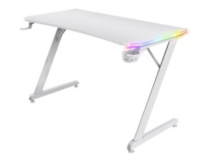 Trust GXT 709W LUMINUS - desk - rectangular - white - white