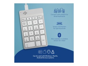 R-Go Numeric keyboard Compact break - keypad - white Input Device