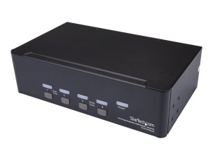 StarTech.com DisplayPort KVM - 4 port - 4K 60Hz - Dual Monitor KVM - DisplayPort Switch - KVM DisplayPort - Desktop KVM Switch (SV431DPDDUA2) - KVM / audio / USB switch - 4 ports - rack-mountable