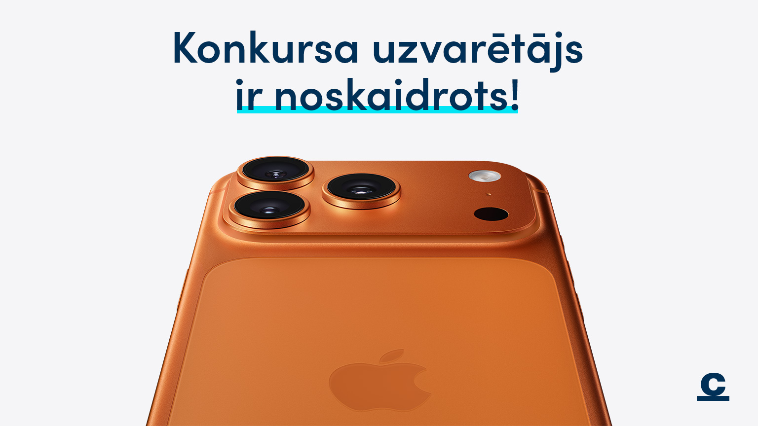 Noskaidrots konkursa “Reģistrē uzņēmumu un laimē iPhone 17 Pro” uzvarētājs!