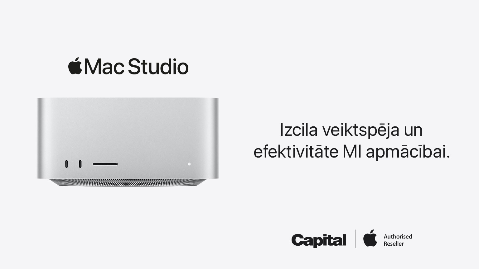 Mac Studio sniedz jaudīgu risinājumu, kā izstrādāt, trenēt un palaist MI modeļus